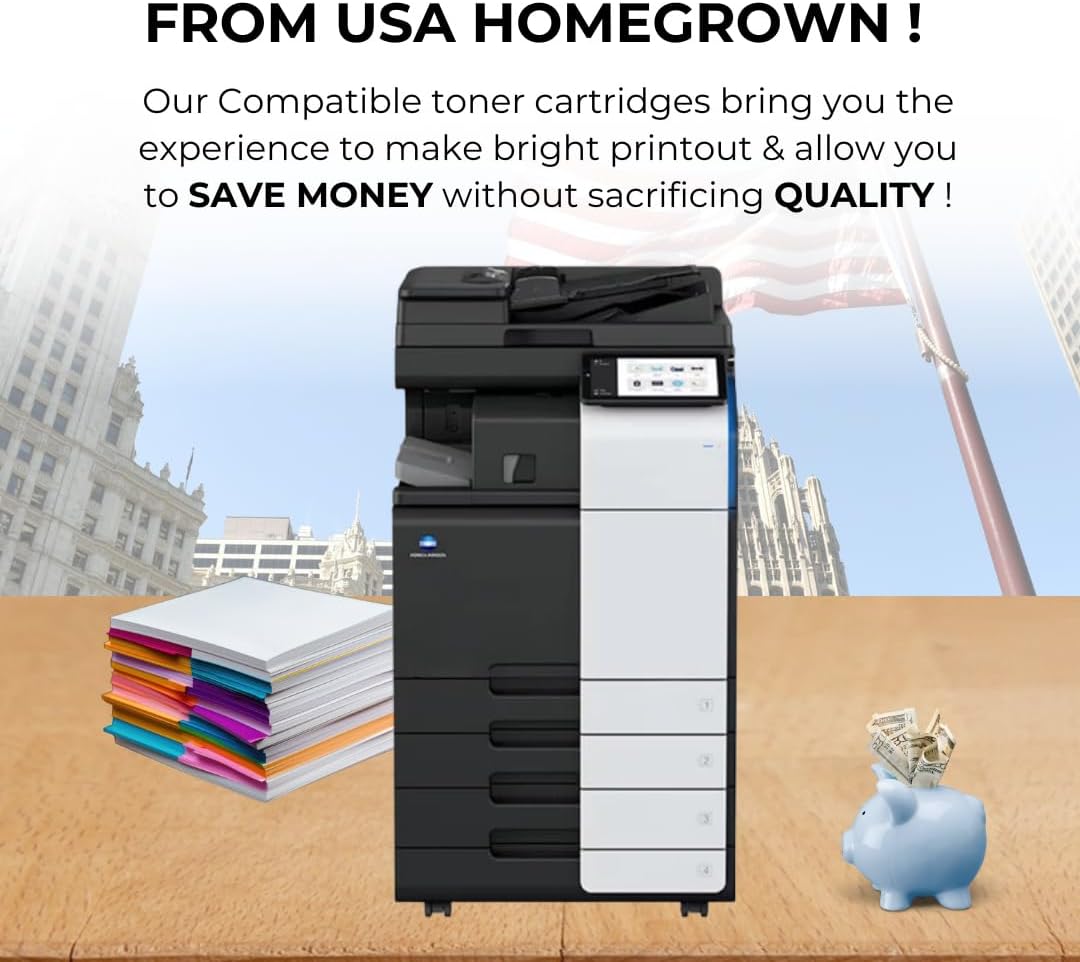 Toner Pros Replacement Toner Cartridge – Compatible for Konica Minolta TN-328 (TN328K, TN328C, TN328M, TN328Y) – High Yield 4-Color Pack for Bizhub C250i, C300i, C360i Printers – 28,000 Pages Each