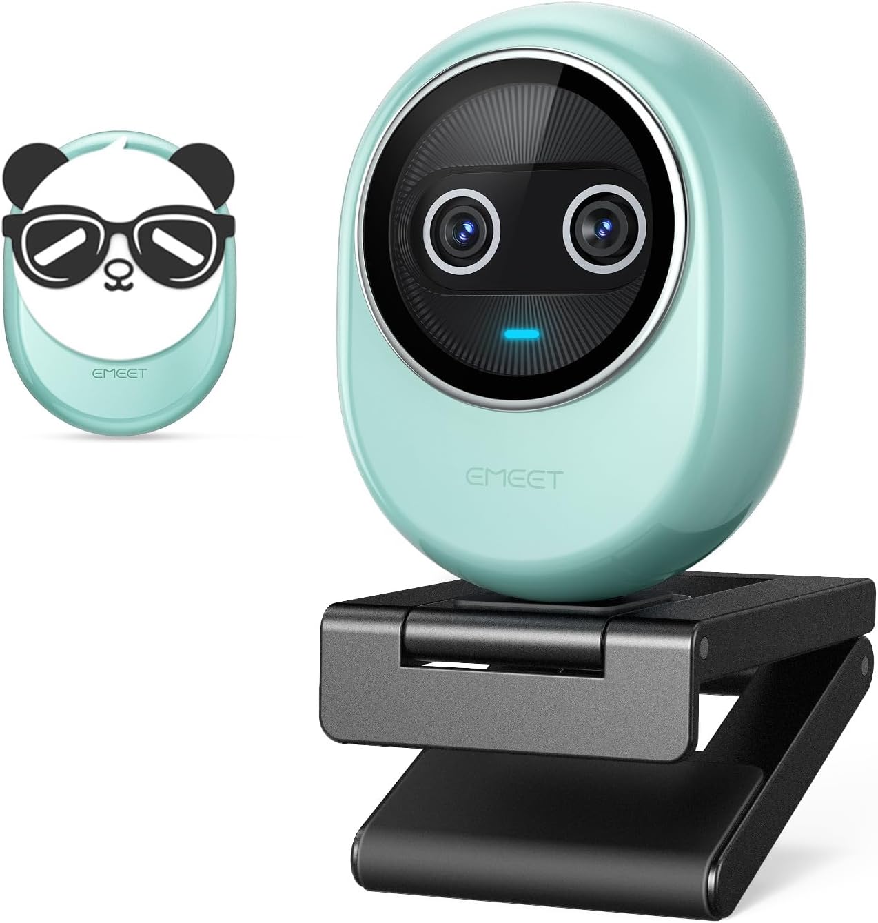 EMEET Piko+ Webcam 4K, World's 1st Dual-Camera AI-Powered 4K Camera, 1/2.55'' Sony Sensor, 3 Mics&3 Sound Modes, Panda Magnetic Privacy Cover, USB C-C&C-A, Ideal for Livestreamers and Content Creators