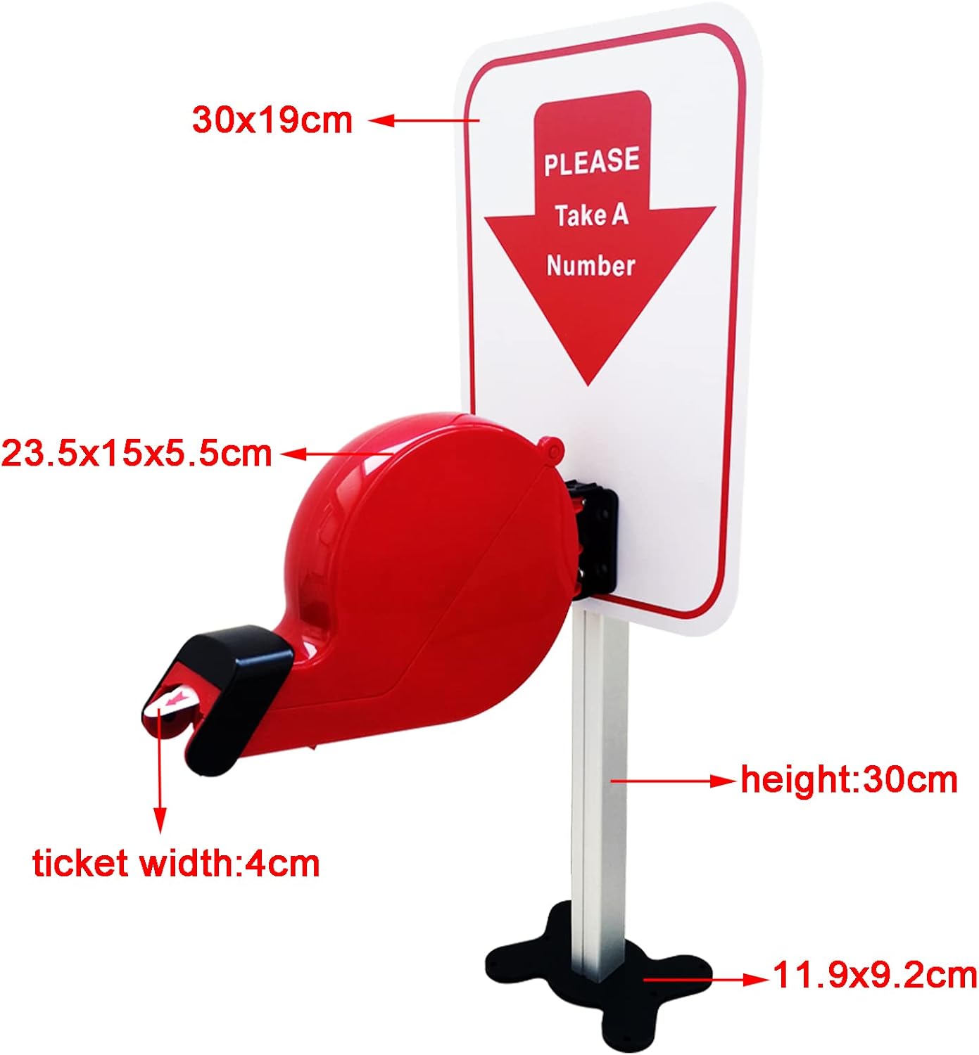 2 Digit Take A Number System Ticket Dispenser with Counter Stand and 1 Roll Take a Number Tickets 2000 Tickets for Queue Call System