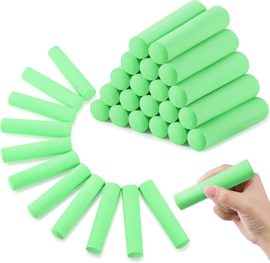 Fulmoon 40 Pcs Jumbo Sidewalk Chalk for Kids Outdoor Art Non Toxic Large Washable Street Chalk for Adults Drawing Painting Classroom(Fruit Green,Round Style)