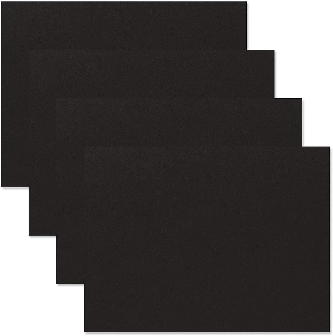 Plain Black Certificate Folders - Pack 50, Linen Cover 80 lb. Stock, Folded, Die-Cut Corners, for Office, Business Awards, Graduation, School Diploma Holder, 9-1/2" x 12" (Set of 50)