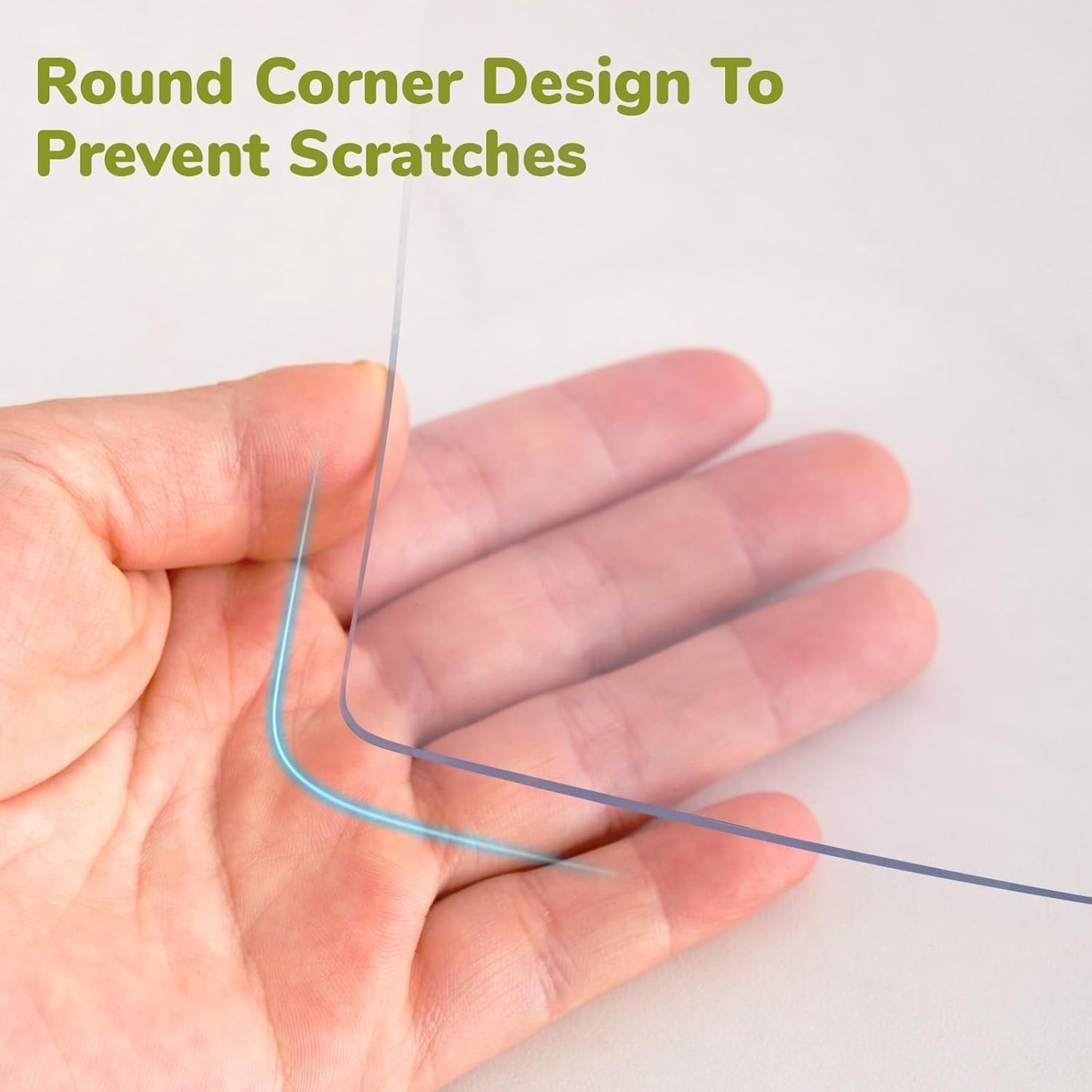 18 x 32 Inch Clear Table Cover Protector, Clear Desk Mat, Clear Table Protector, 1.5mm Plastic Table Cover, Vinyl Table Protector, Desk Mats on Top of Desks