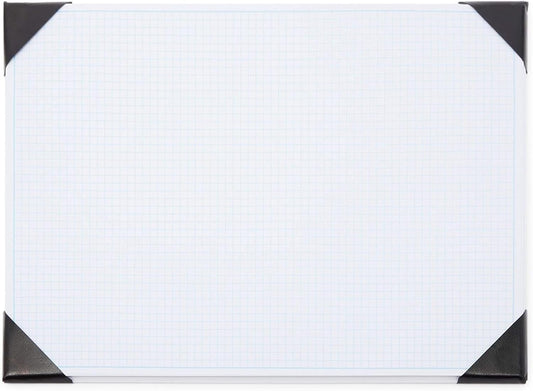 Stockroom Plus Desk Blotter Graph Paper Pad - 17 x 12 in, 50-Sheet White Refillable Desk Pad Mat - Large Notepad for Sketching, Notes & Doodles