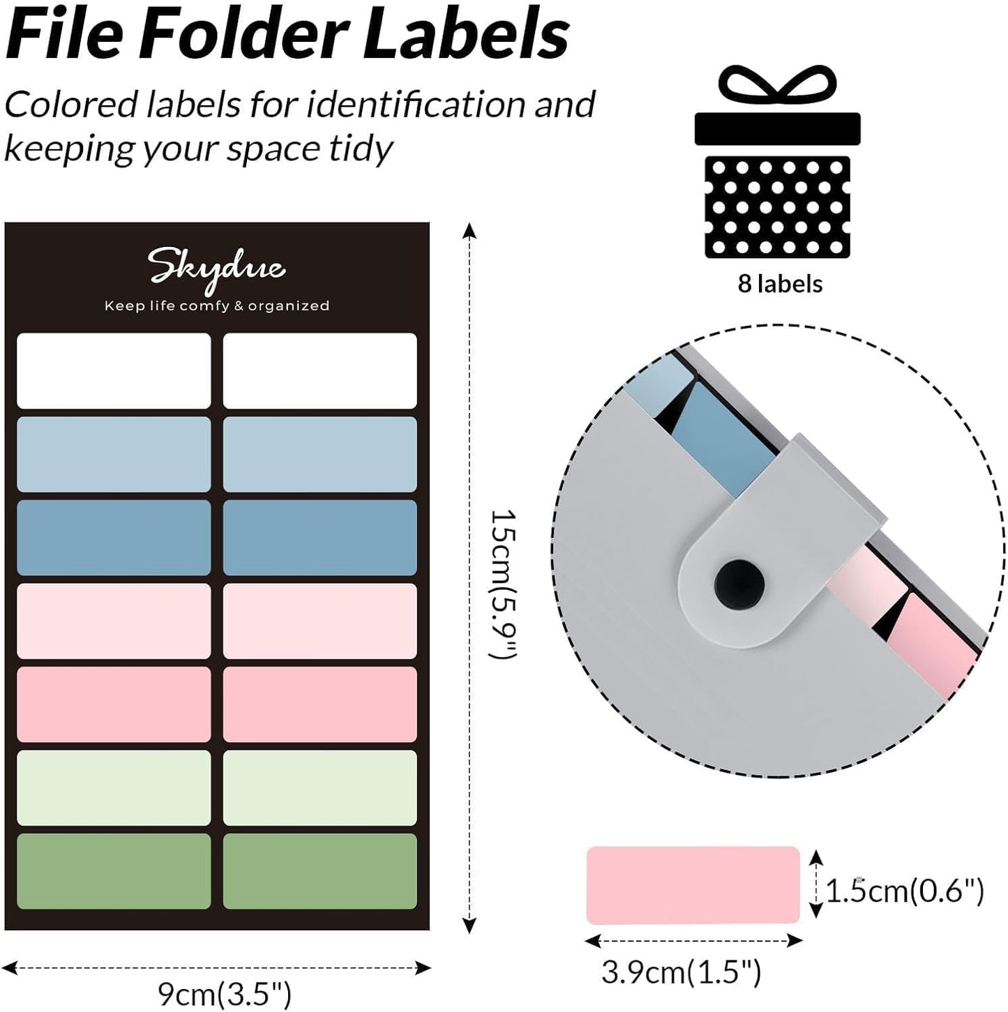 SKYDUE Accordion File Organizer, 8 Pockets Expanding File Folders, Portable Document Paper Organizer, Home College School Office Supplies, Letter Size Gray