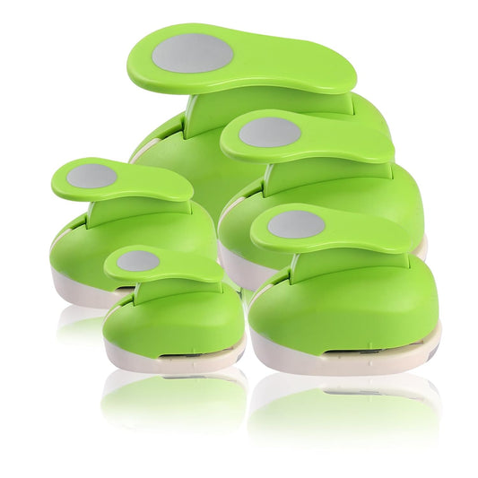 LOONENG 3/8inch, 5/8inch, 1inch, 1.5inch, 2inch Circle Punch Set, 5 Different Size Circle Paper Punch for Scrapbooking, Card Making, DIY Photo Albums, Gift Tags, Homemade Confetti