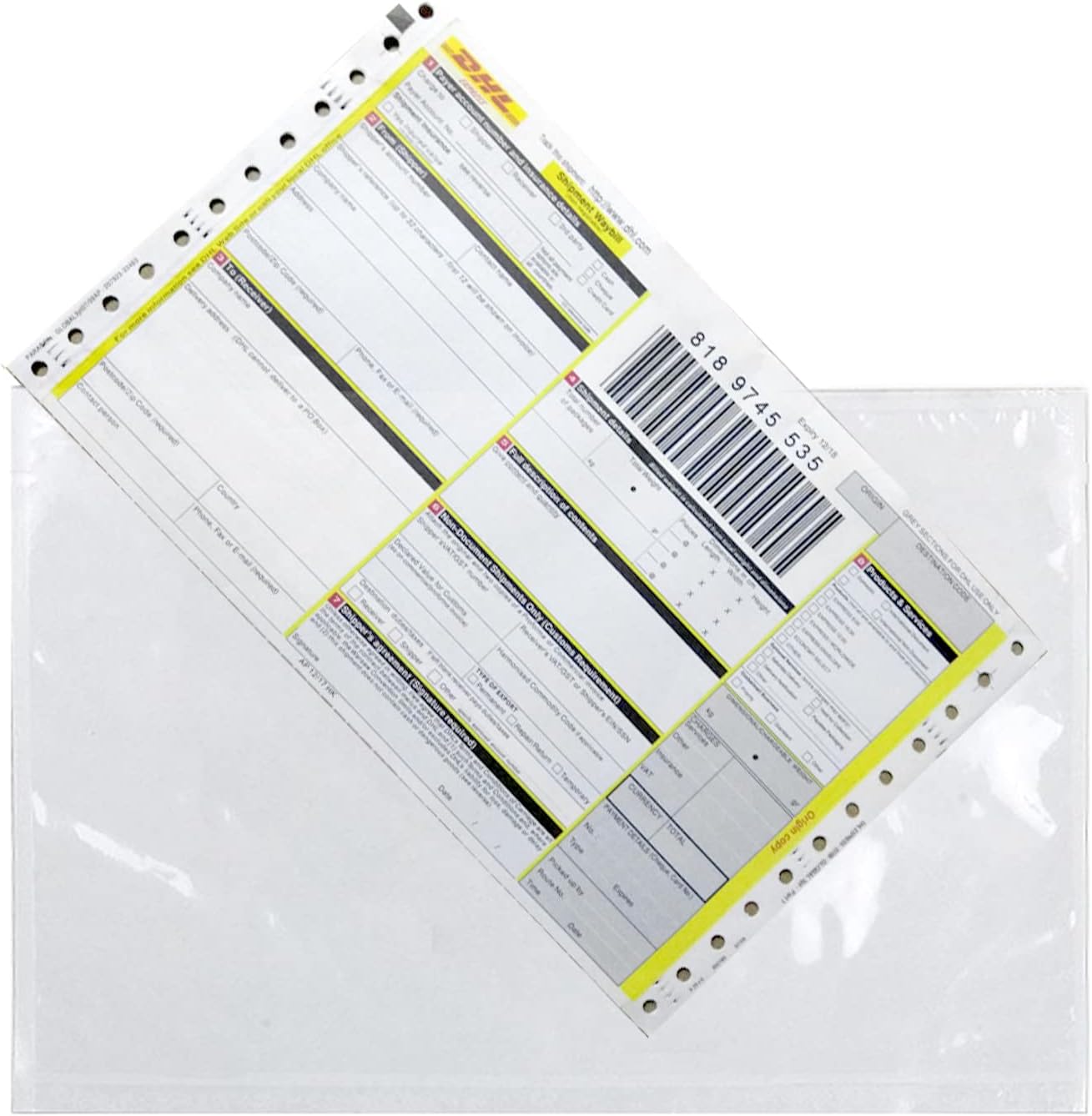 RyhamPaper Packing List Envelopes, Clear 7.5" x 5.5" Self Adhesive Shipping Labels Envelope Pouches (500 Pack)
