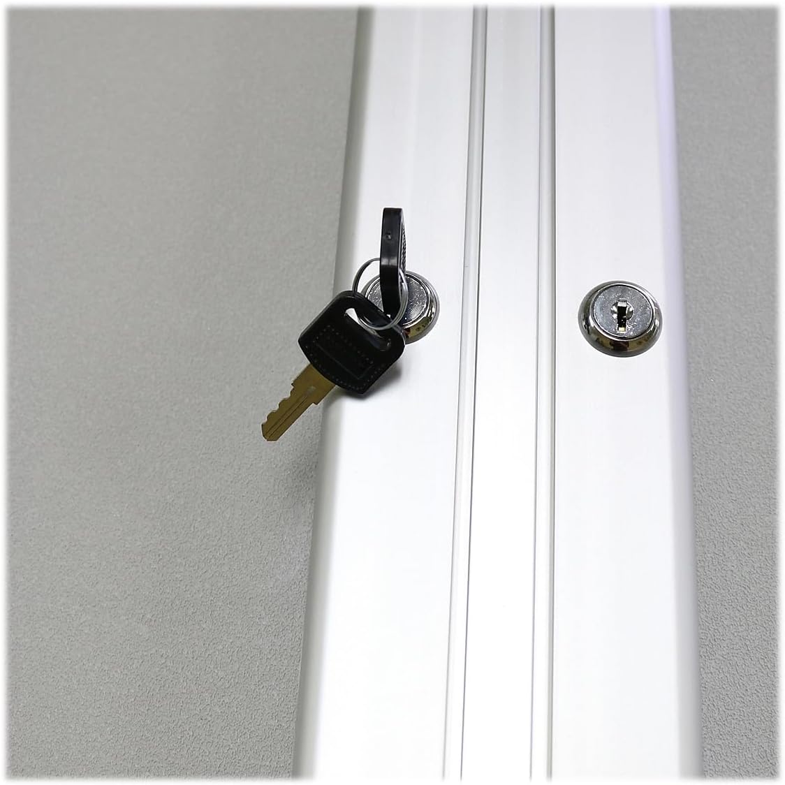 Ghent 36"x48" 2-Door Outdoor Enclosed Vinyl Bulletin Board, Shatter Resistant, with Lock, Satin Aluminum Frame - Ebony (PA23648VX-183 ), Made in the USA