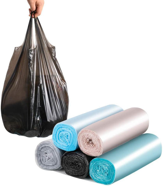 Handle Trash Bags 4 Gallon 100 Counts Small Garbage Bags for Office,Kitchen,Bedroom Waste Bin, Rubbish,Trash Can Liner