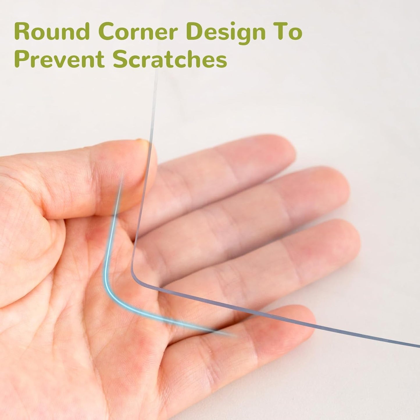 44 x 96 Inch Clear Table Cover Protector, Clear Table Protector for Dining Room Table, 1.5mm Plastic Table Cover, Waterproof Table Pad for Kitchen, Office