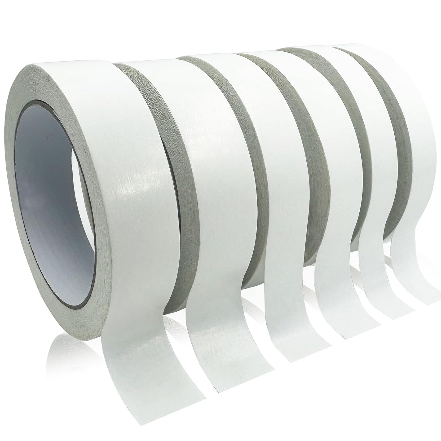 Double Sided Tape for Clothes, Fabric Tape, Double-Sided Hem Tape for Hemming, Clothing, Scrapbook Supplies, Gifts Box, Scrapbooking, Tear-by-Hand, 6 Roll Heavy Duty Multi-Size Adhesive Tape