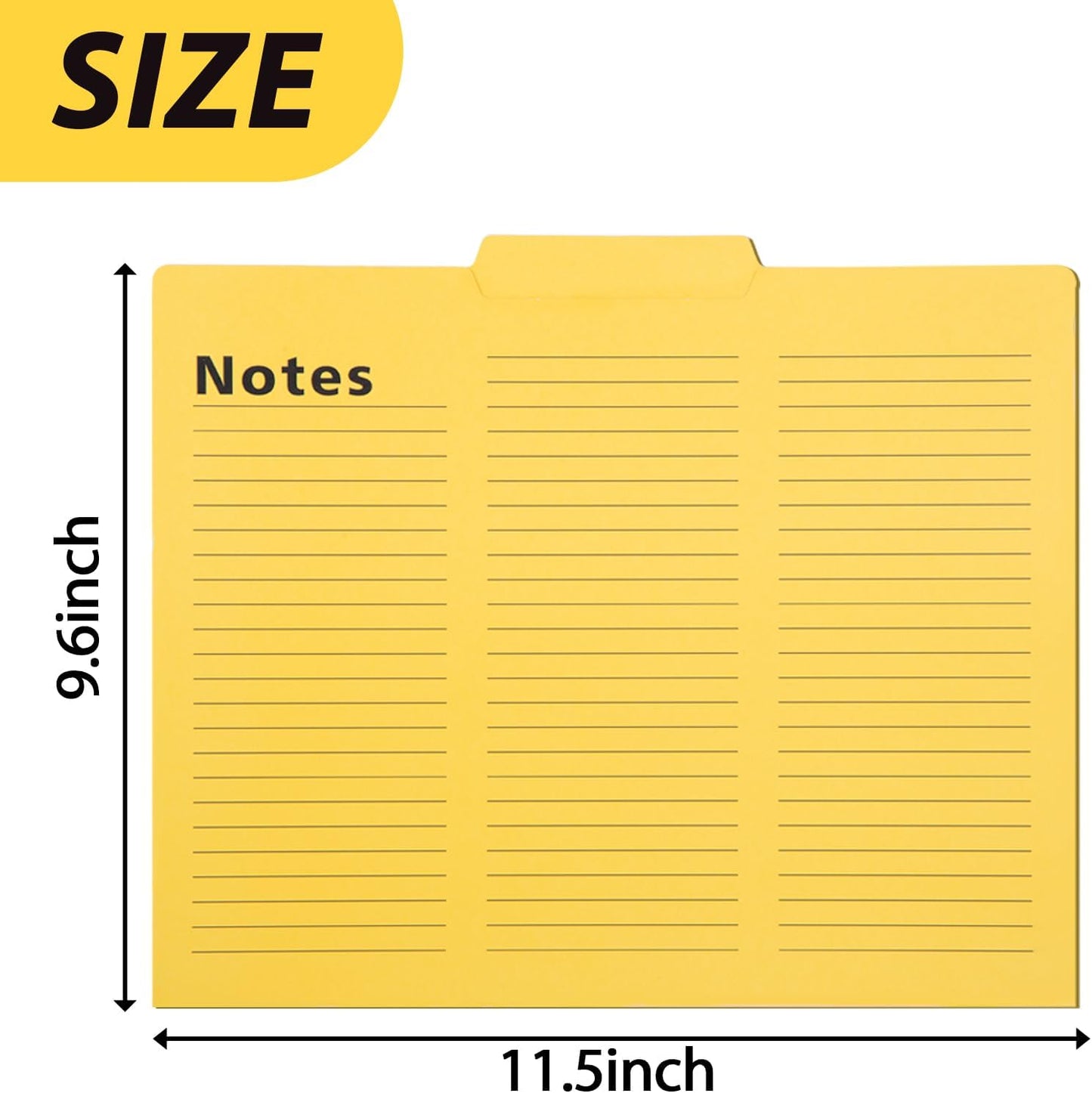 Shindel 16 Pack File Folders Letter Size, Notes Tabbed File Folders with Tabs, 9.6 x 11.5 Inch, 1/3 Cut Tabs, Manilla Letter Size Folder for Back to School, Business for Document, 8 Vibrant Colors