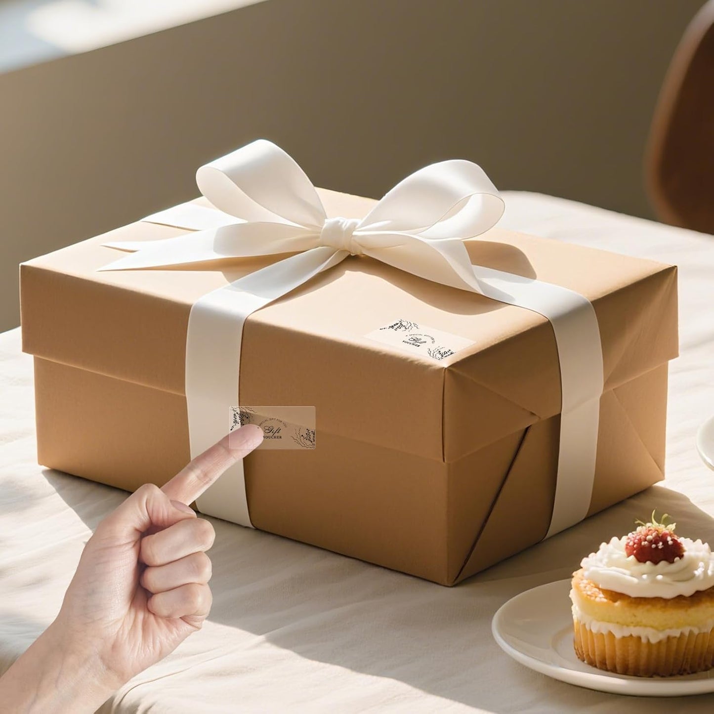 Transparent Thermal Labels 2 × 1 Inch Self Adhesive Printer Clear Stickers Vinyl Waterproof Roll Decals Rectangle Name Tag for Address Design DIY Logo Business 300 PCS