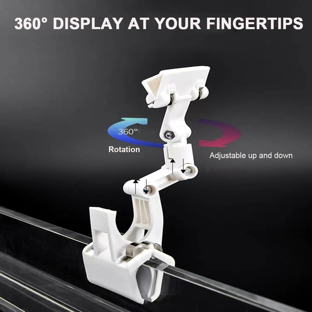 3pcs Sign Clips Clip Holder Sign Holder Clip Paper Holder for Table Top Clip On Sign for Paper Holder Computer Monitor Handy Artist Supplies Holder(White)