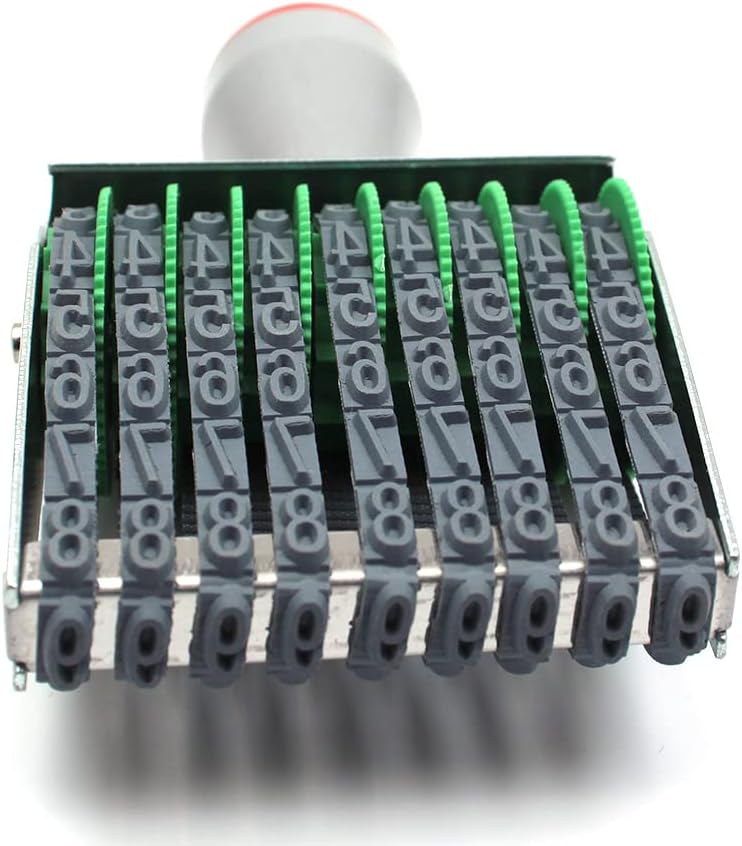 9 Digits Number Stamps Rolling Wheel Stamp Date Stamp Custom Rubber Stamp, Multi- Functional Creative Symbol Office Business Stamps Personalized Custom Office Stamps