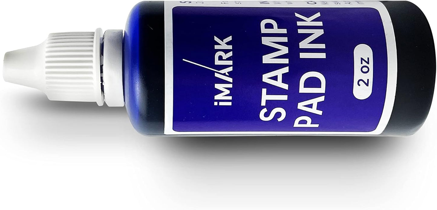 Premium Refill Ink for Self-Inking Stamps, Daters and Stamp Pads (2 oz, Blue)