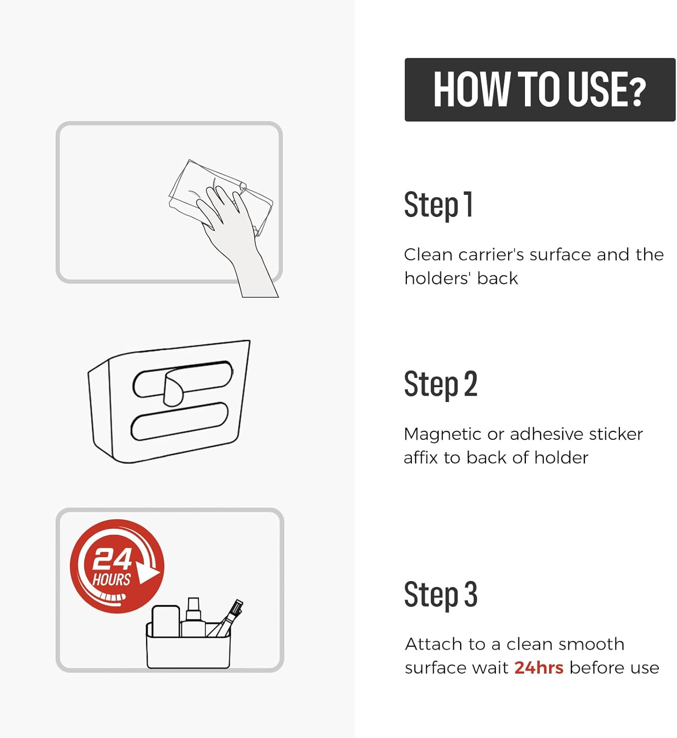 loukin Magnetic Marker & Remote Control Organizer, Dry Erase Marker Holder, Magnetic Storage for Whiteboard or Refrigerators (Purple)