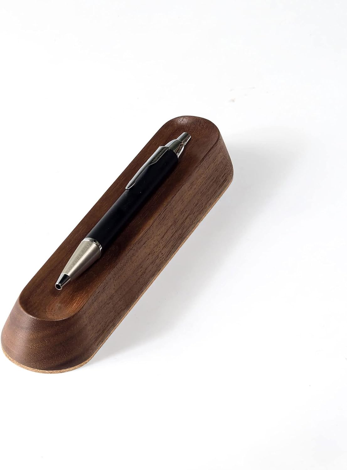 Wood Pen Tray – Handmade Walnut Desk Organizer, Minimalist Pen Holder for Office, Home, Gift (MODEL-2-WALNUT)