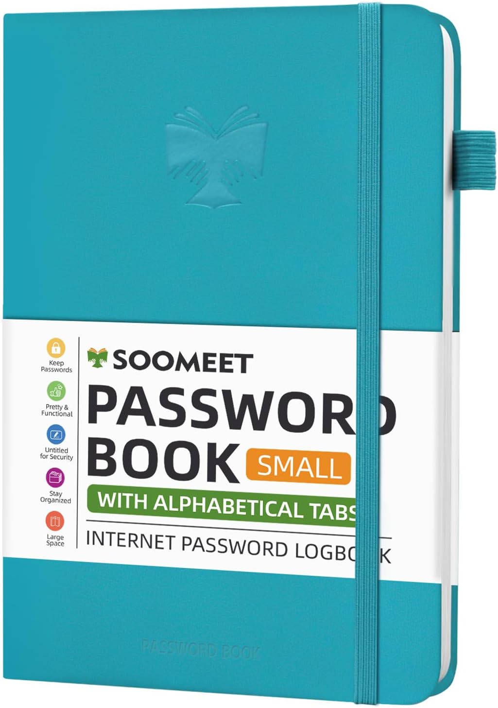 Password Book with Alphabetical Tabs, Hardcover Password Keeper, Size 4.4''x 6.1'' Password Notebook for Saving Internet Login, Username, Password Organizer for Computer & Website Logins,