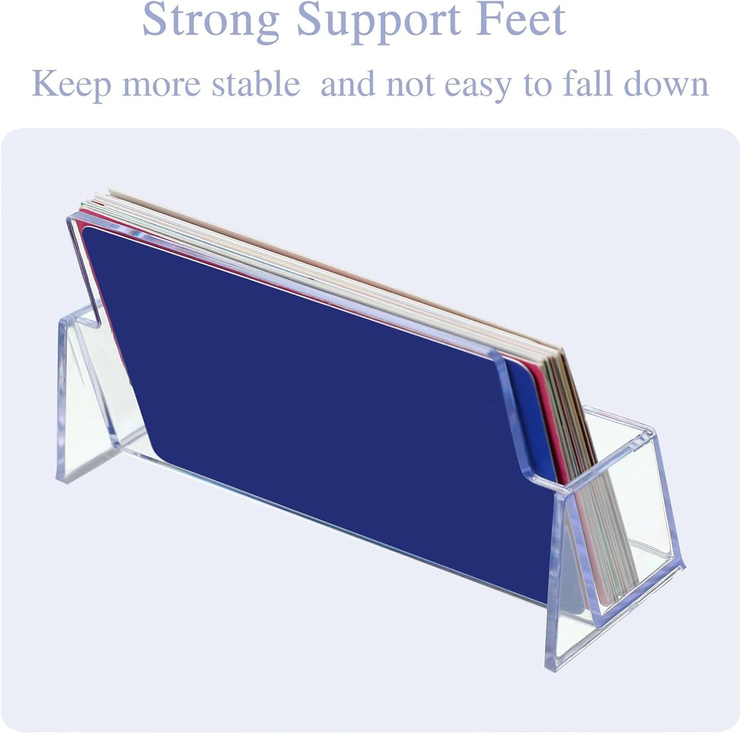 Thenshop 64 Pack Business Card Holder Desktop Business Card Stand Acrylic Holder Stand Clear Postcard Display for Home Office Desk Table(Standard Style)