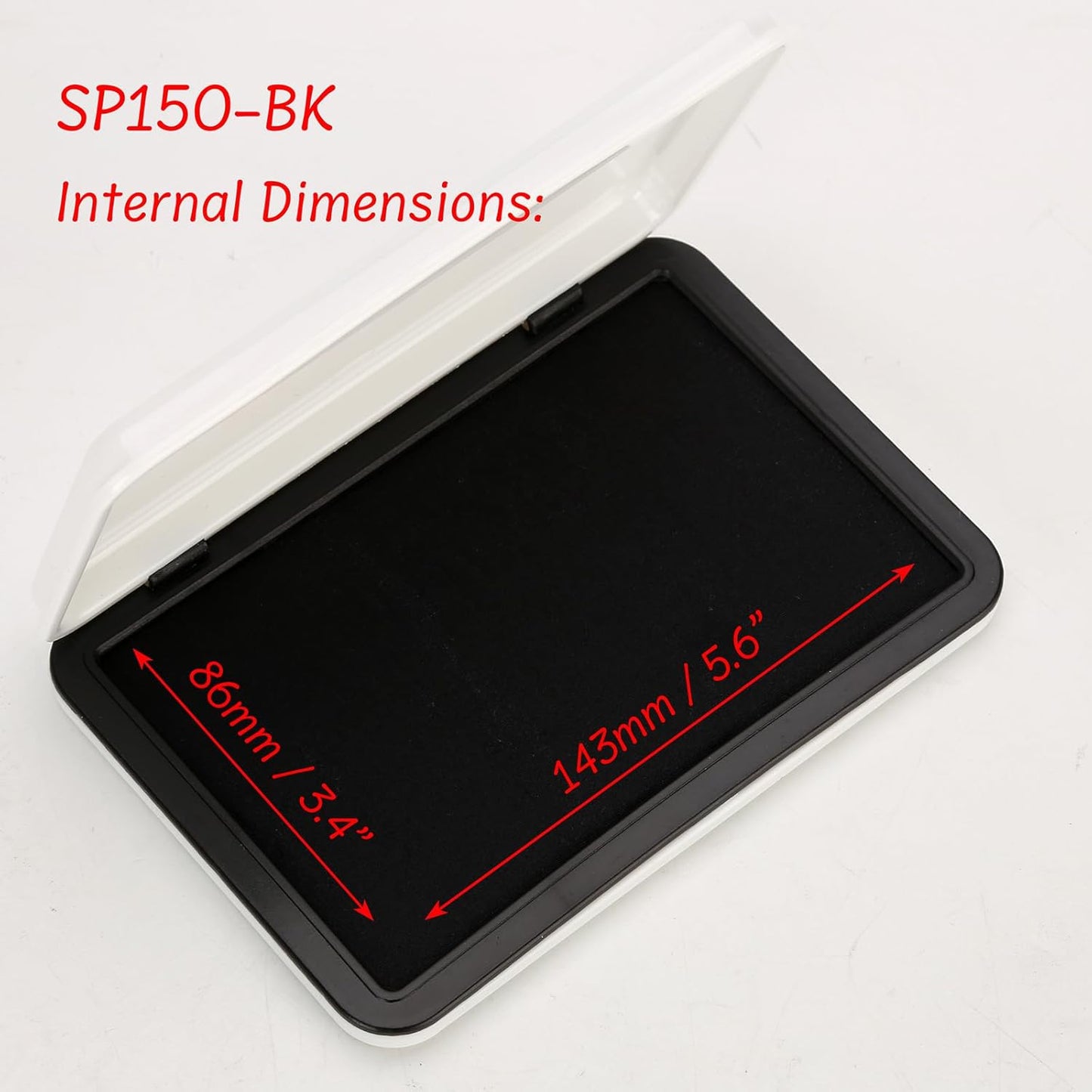 Ink Pads for Stamps | Black Ink Stamp Pad | Rubber Stamps Ink Pad - Premium Quality Felt Pad for Stamps | Stamp Pads | Large Size