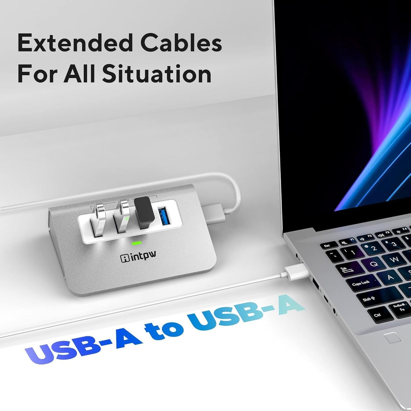 USB 3.0 Hub,Aluminum 4 Port USB Data Hub 3.0 Multi USB Port Expander Dongle USB Extension Multiport Adapter with 3.3ft Cable USB Splitter for Laptop, PC/Xbox/Flash Drive/Printer/Camera/Keyborad/Mouse