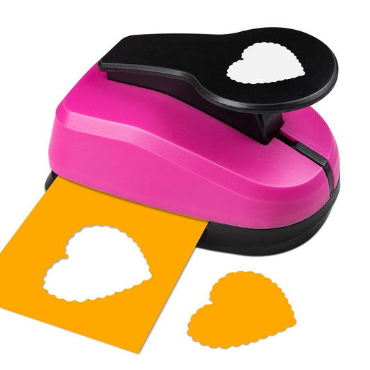 Heart Punch, 2 Inch Scalloped Heart Paper Punch, 50mm Scalloped corazón Shapes Hole Puncher for Paper Crafts Valentine's Day Scrapbooking Greeting Card DIY Albums