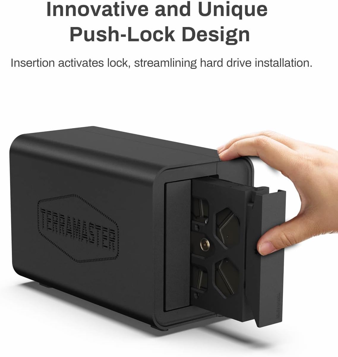 TERRAMASTER D5 Hybrid HDD NVMe Enclosure - USB 3.2 Gen 2 10Gbps Type C 5Bay USB Storage Supports RAID 0/1/Single/JBOD Exclusive 2+3 RAID Hybrid Disk Array (Diskless)