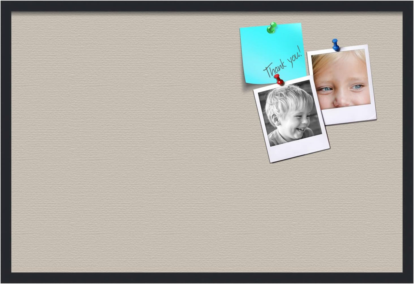 PinPix 36x24 Inch Cork Bulletin Board. This Decorative Framed Pin Board Comes with Desert Pastel Design and a Satin Black Frame. Ideal for Home Office Decor or Message Board (PinPix-1815)