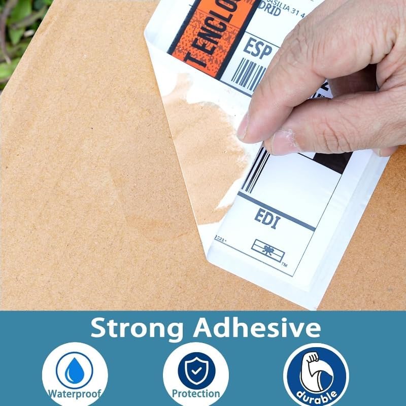 1000pcs 7.5"x5.5" Packing List Envelopes Self-seal Packing Slip Envelope Pouches Shipping Label Sleeves Top Loading Packing List Enclosed Bags.