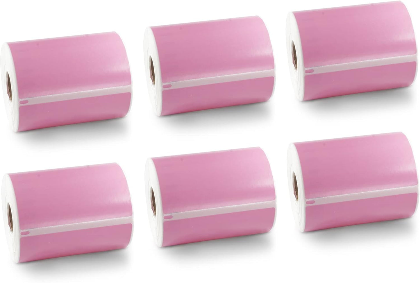 BETCKEY Colored Labels Compatible with Dymo 1744907 (4" x 6") Extra Large Shipping Labels, Compatible for Dymo LabelWriter Thermal 4XL & Zebra Desktop Printers [6 Rolls, Pink]