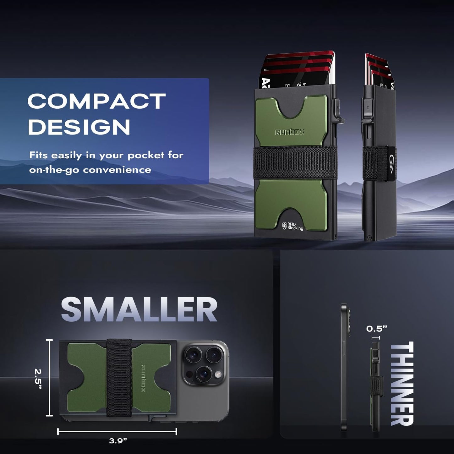 Mens Card Cases, Slim Card Holder Wallet for Men and Women, Minimalist RFID Blocking Wallet with Pop-Up Function, Thin Design, Metal Card Cases Holds 6+6 Cards, Gifts for Men, Men's Accessories