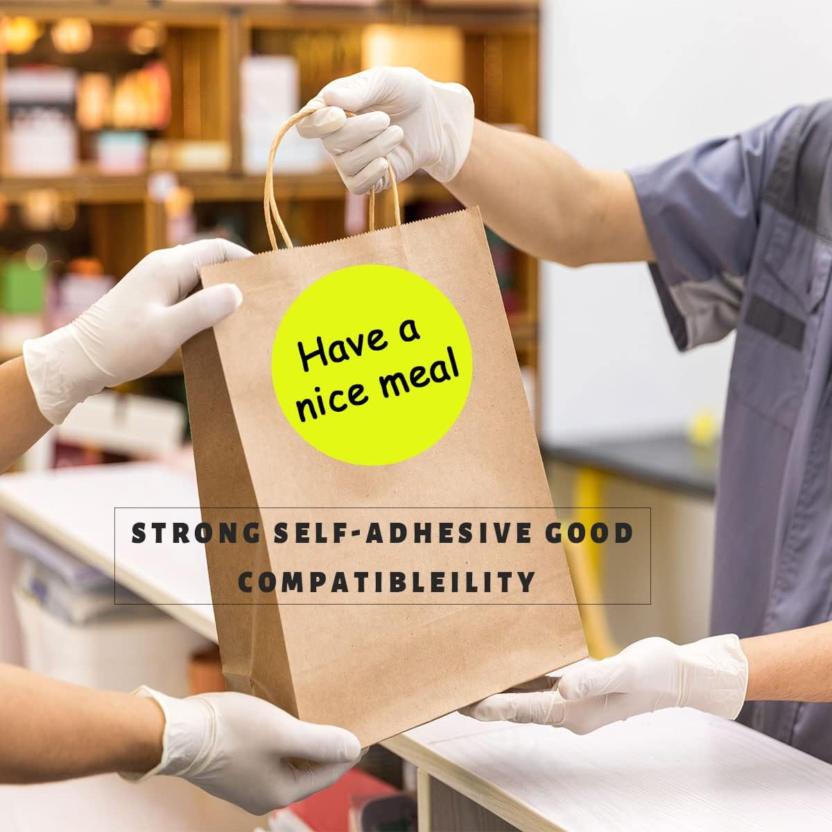 PARLAIM 3 Inch Round Permanent Adhesive Color-Code Dot Stickers,500 per Roll dots Label Dispenser Box,Inventory Circle Stickers (Fluorescent Yellow)