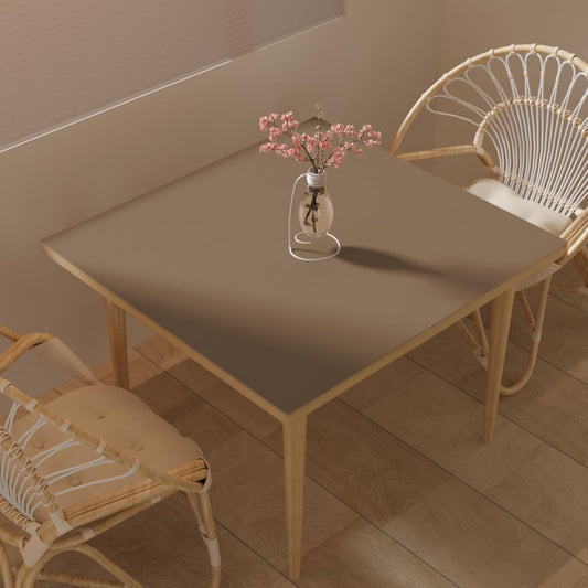 Table Protector for Dining Room Table - Can Be Used On Both Sides Waterproof and Easy to Clean Good Flatness Used for Dining Table(Mud Color+Champagne Gold 54x54)