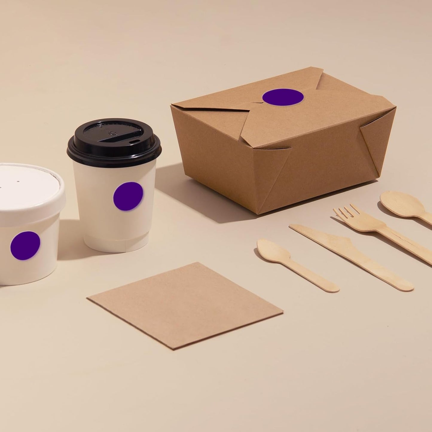 Purple Dot Stickers 2 Inches Round Sticker, Circle Colored Labels Color Coding Labels for Office Classroom Toddlers Activity 80 Pieces