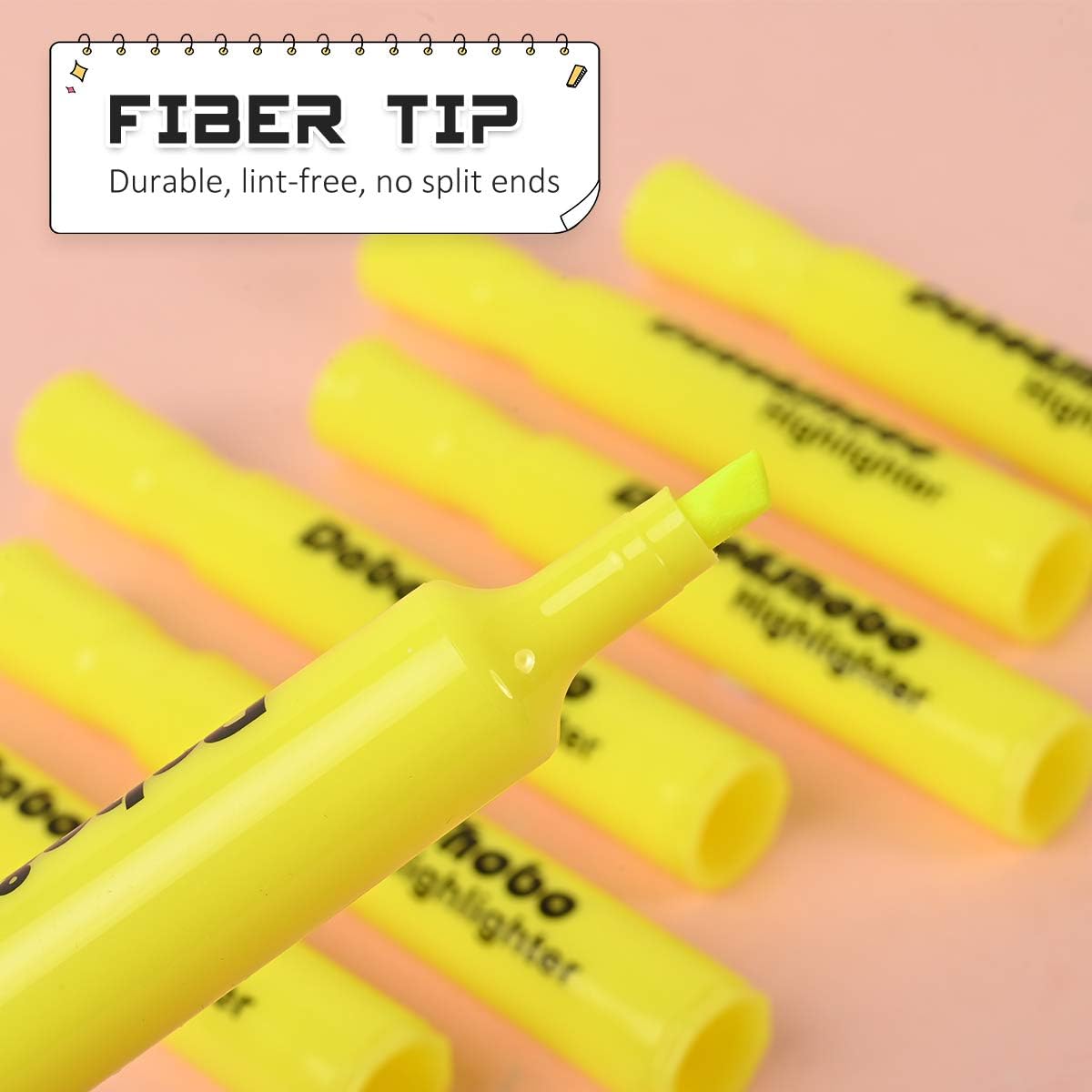 Dabo&Shobo Yellow highlighter, 24 Pack -bright color, chisel tip, for Adults Kids Highlighting in the Home School Office, Tank Style
