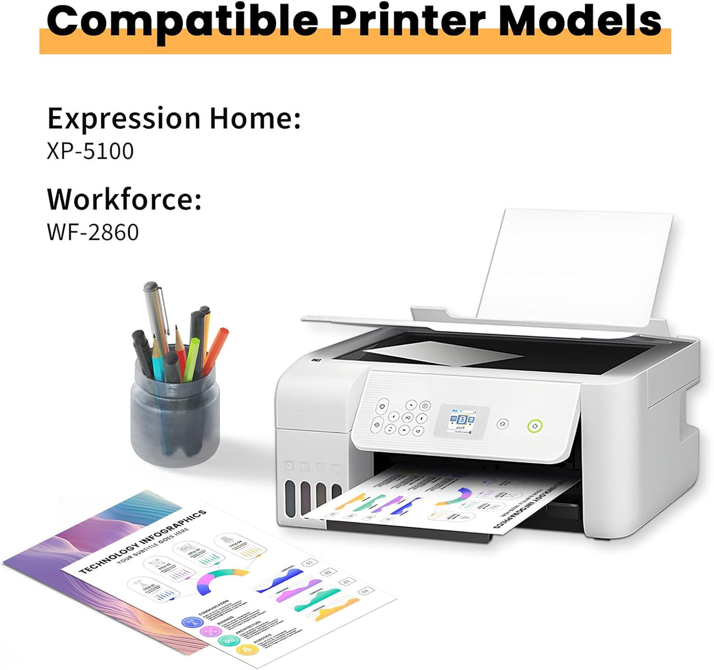 Remanufactured Ink Cartridges Replacement for Epson 202XL Ink Cartridges Multipack 202 T202 T202XL Compatible with Epson Workforce WF-2860 Expression Home XP-5100 Printer(C/M/Y 3-Pack)