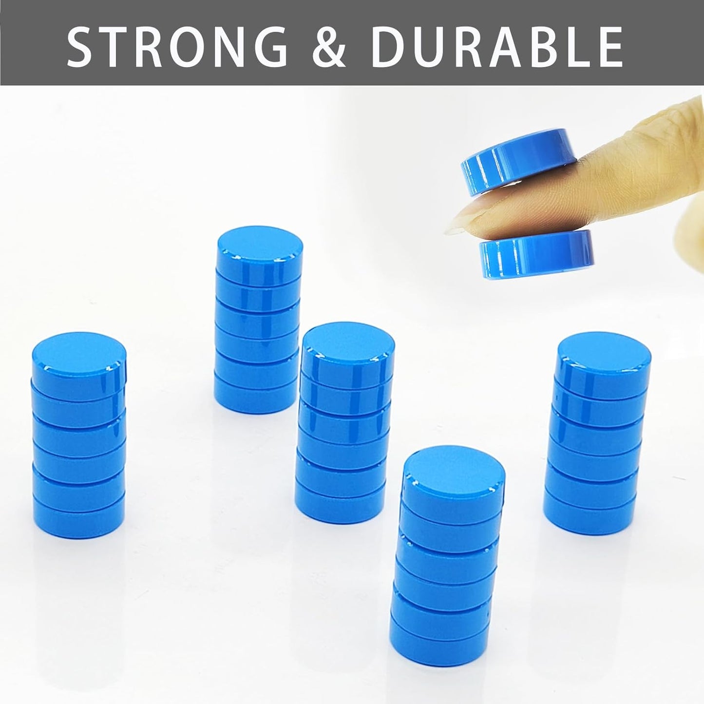 ZDZBLX Fridge Magnets Refrigerator Magnets, 40 Pcs Magnet Strong Magnets Small Magnets for Whiteboard, Heavy Duty Magnets Mini Magnets Cute Magnets Round Magnets for Fridge,Locker,Kitchen,Office, Blue