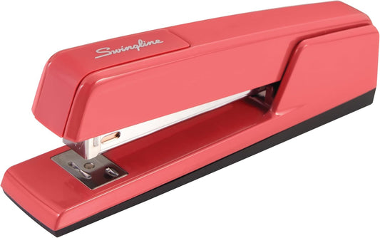 Swingline Stapler, 30 Sheet Capacity, 747 Classic Stapler, Jam Free, Metal, Lipstick Red (74718)