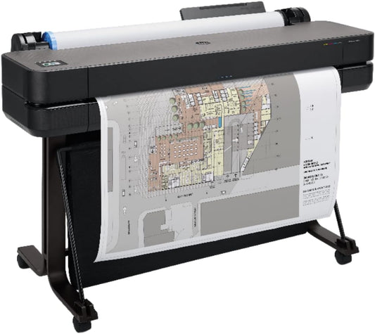 HP DesignJet T630 Large Format 36-inch Plotter Printer, with Auto Sheet Feeder, Media Bin & Stand (5HB11D) - New Model