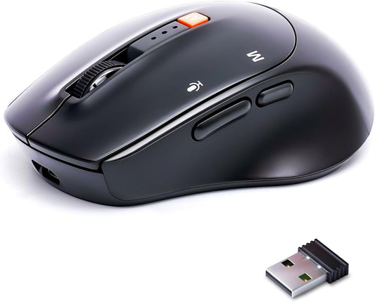 AI Wireless Mouse for PC Laptop Bluetooth Mouse with AI Assistants & Voice Typing 5-Speed DPI Adjustable Ergonomic Design for Office Remote Work High-Performance Device for Professionals Students