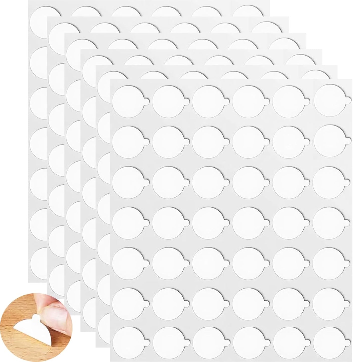 Sticky Tack Dots Double Sided, 0.79" Strong Mounting Tape Sticky Putty Easy to Peel, Removable Museum Putty Glue for Wall Hanging, Crafts, Poster, Balloons Decoration, 252 Dots