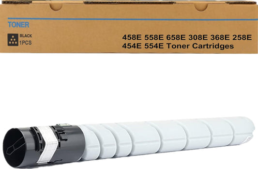TN516 TN515 TN514 TN513 TN512 TN324 TN326 Black Toner Cartridges Compatible for Konica Minolta Bizhub 308E 458E 558E 658E 368E 454E 554E Printer Toner (1 Black) No Fading, No powder leakage, No Streak