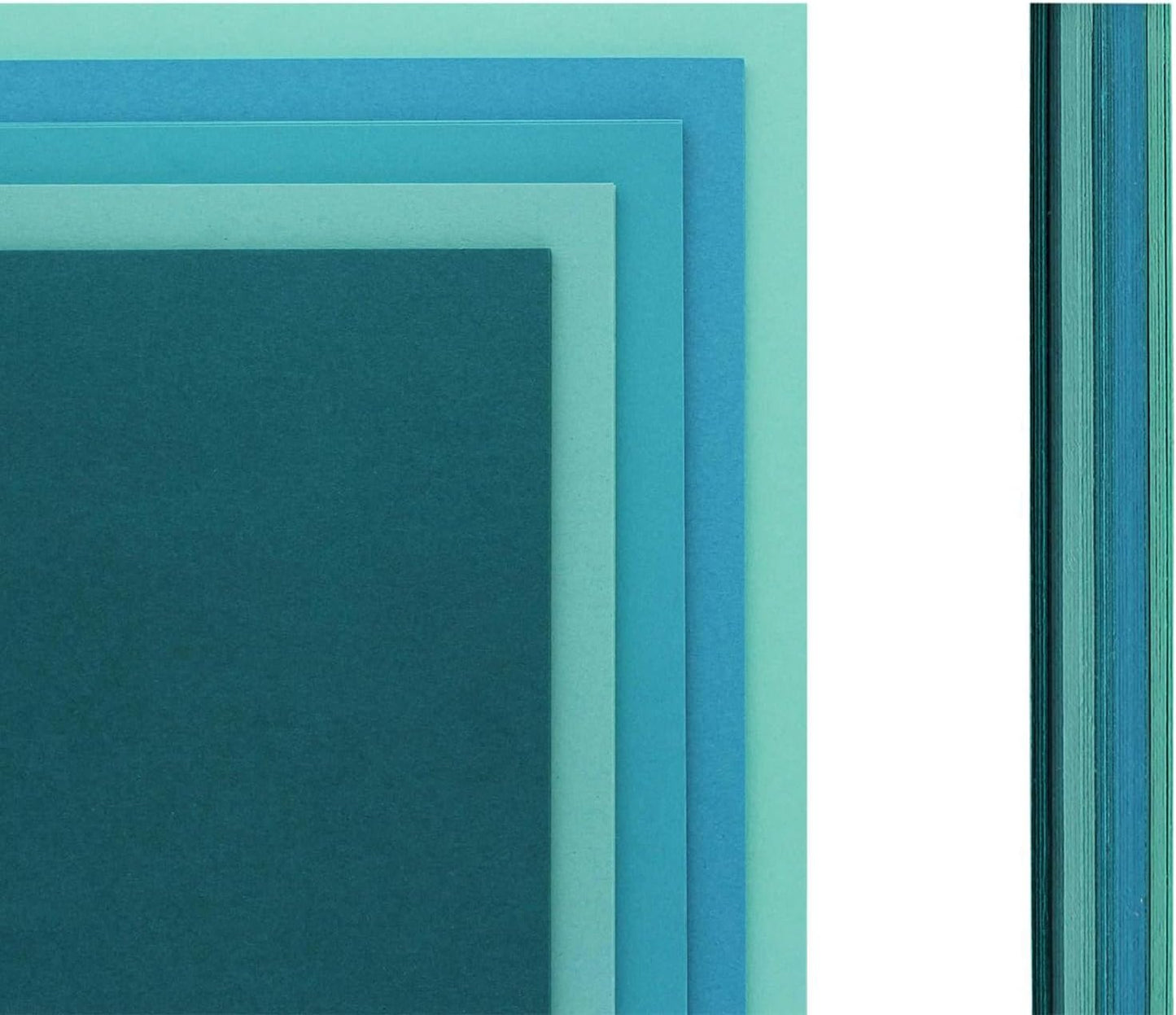 PA Paper Accents Stash Pack Cardstock Pack 12" x 12" Aqua colored cardstock paper for card making, scrapbooking, printing, quilling and crafts, 65lb., 40 pieces