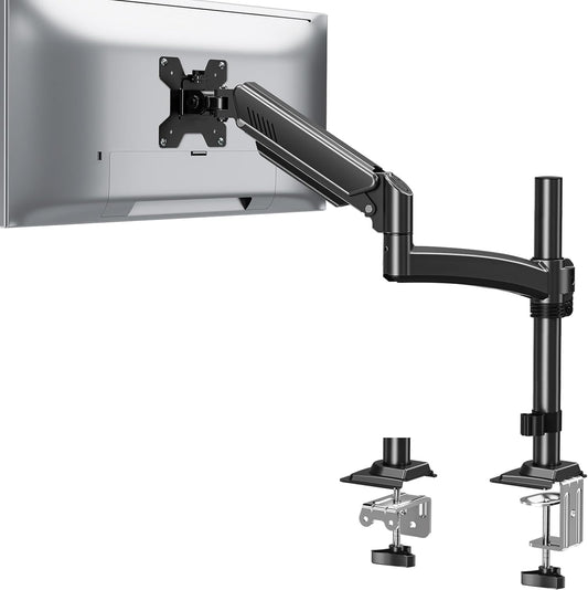 Single Monitor Mount Holds Max 22lbs, 13-32 inch Monitor Desk Mount, Height Adjustable Tall Monitors Arm, Monitors Stand with Tilt Swivel Rotation, VESA 75 100mm, Black, Freelift