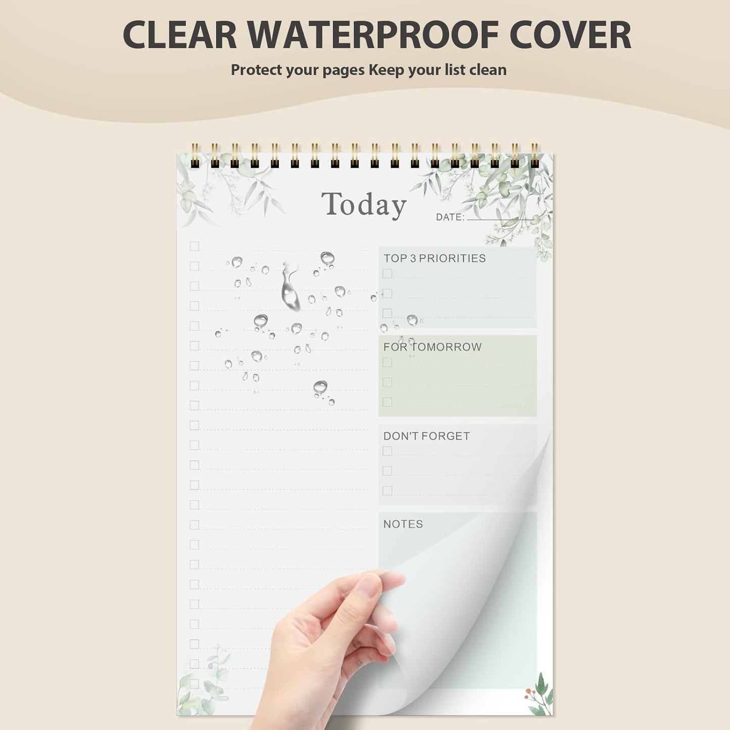 Weekly To Do List Notepad, Undated Planner with 52 Sheets (6.5''x8.9''), Desk Weekly Planner for Women & Man, Home School & Work