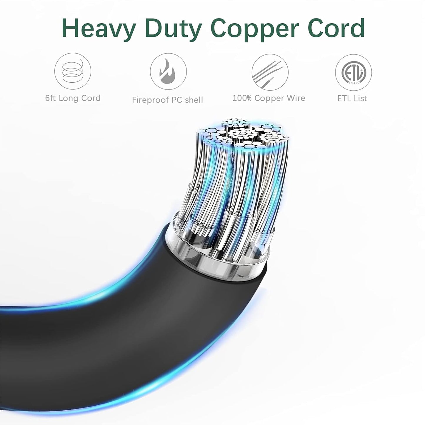 Power Strip 23 in 1, 20 Outlets Surge Protector Wall Mount with 2 USB+1 USB C Ports, Multi Plug Extension Cord 6ft Heavy Duty, Accessories for Gaming, Studio, Home, Office, Desk Organizers