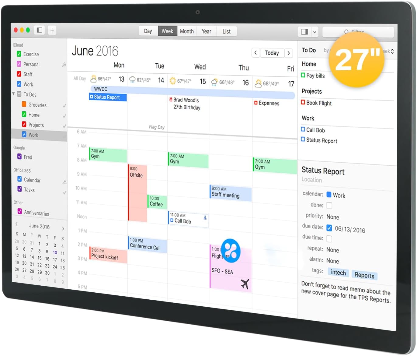 27 inches Touchscreen Digital Calendar & Wall Planners,Downloadable APP, Smart Whiteboard Calendar for Chore Chart & Work Schedule, Built in Speakers and Camera, Include Wall Mount & Desk Stand