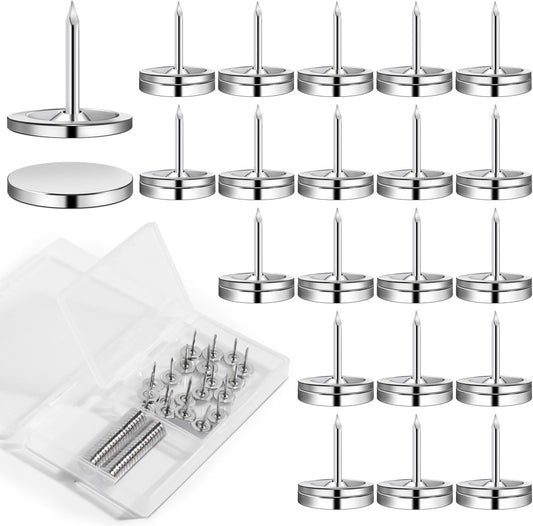 rhinocats Magnetic Push Pins, 30 Sets Magnet Thumbtack for Wall Bulletin Board Strong Decorative Pushpins Clip for Map Picture Hanging Kit Poster Holder