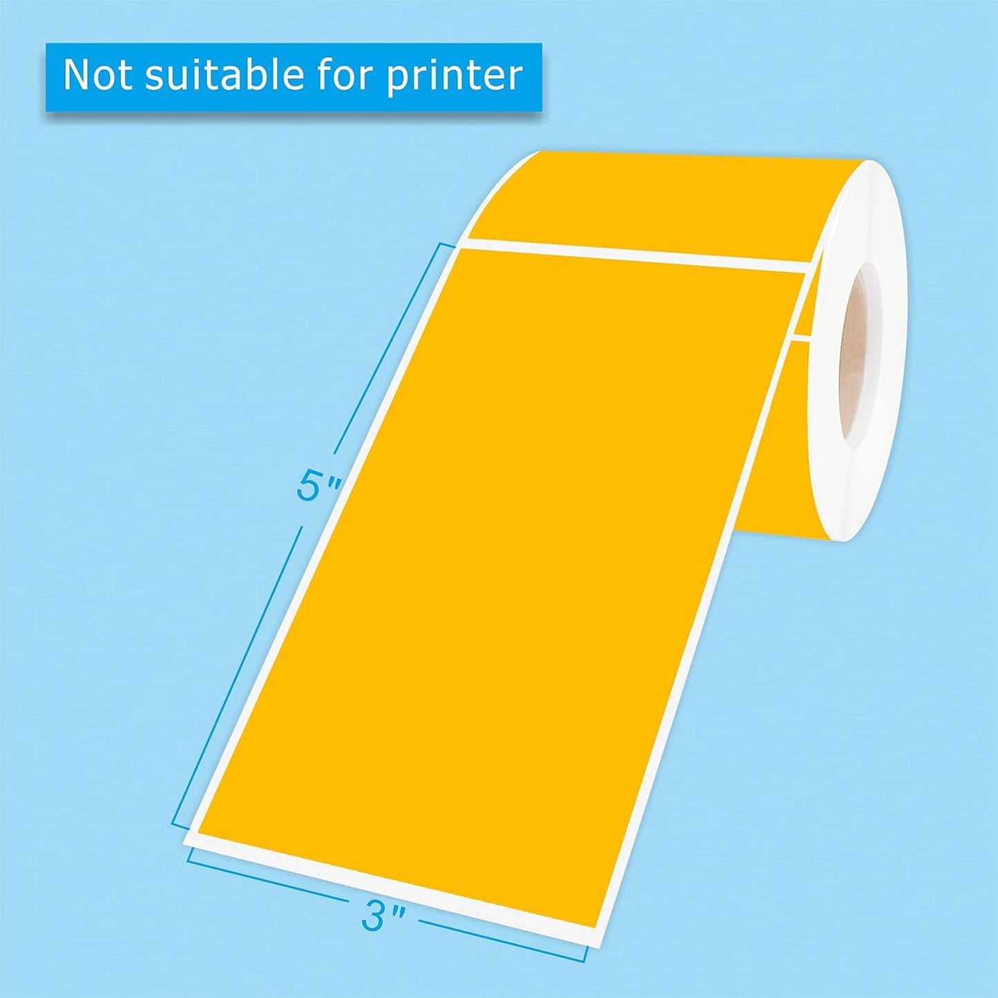 PARLAIM 3 x 5 inch Rectangle Sticker Labels Adhesive Color Code Stickers, 250PCS Inventory Label Tags for Business, School, Fluorescent Orange