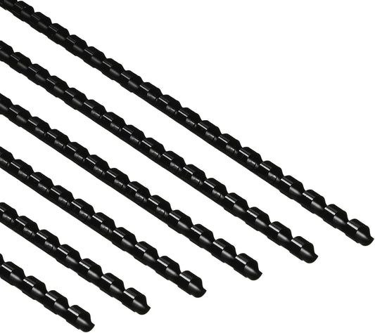 Yunsailing 150 Pack Plastic Binding Combs Plastic Binder Comb Ring 19 Ring Binding Spines Letter Size Spiral coils for Notebook Calendar(1/4 in,Black)